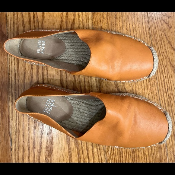 EUC Eileen Fisher Leather Loafer, Orange - Picture 2 of 4
